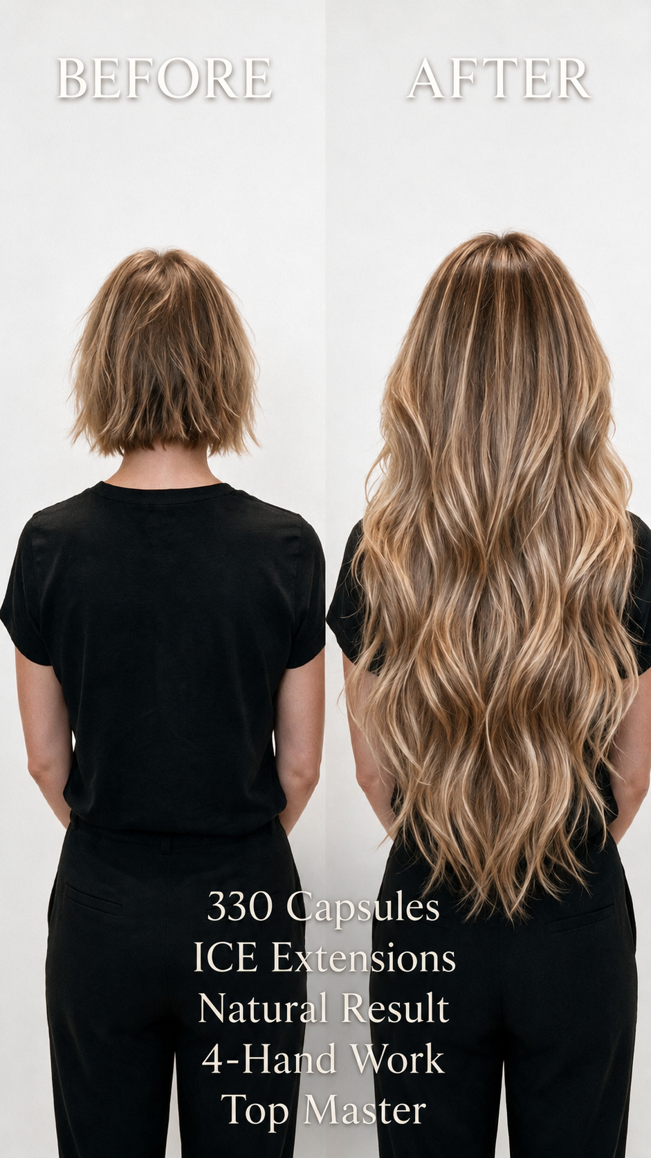 before and after hair extensions dubai