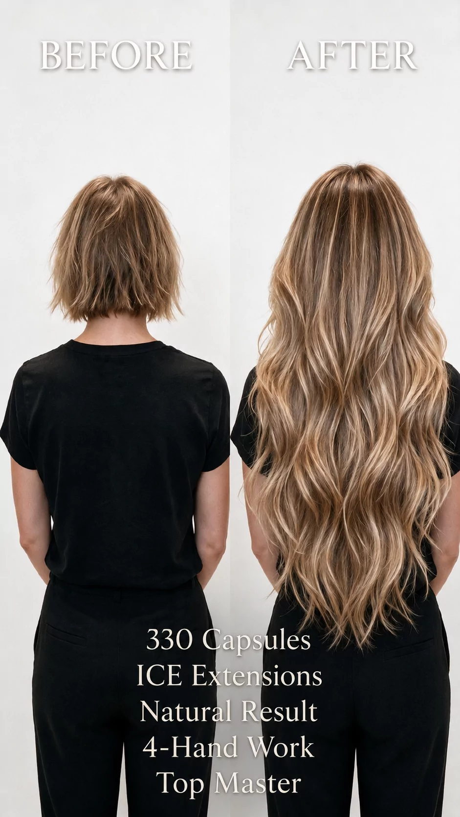 before and after hair extensions dubai